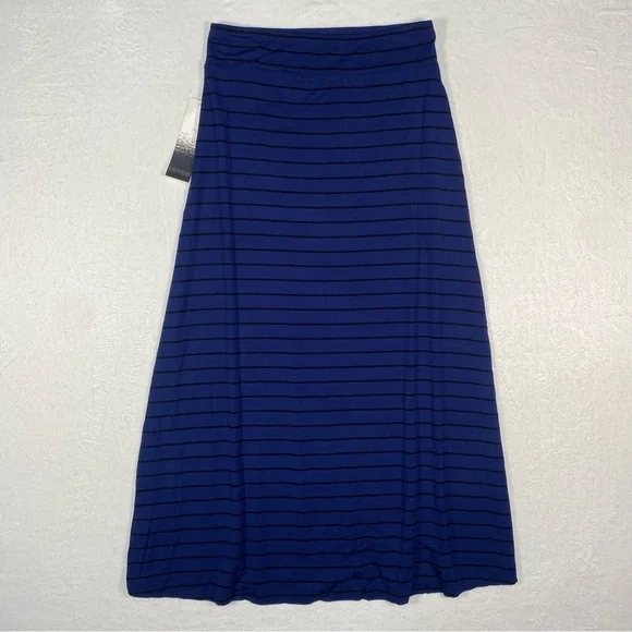 NWT Kensie Women's Skirt Blue/ Black Stripe size Small Boho Hippie Spring - Picture 9 of 10